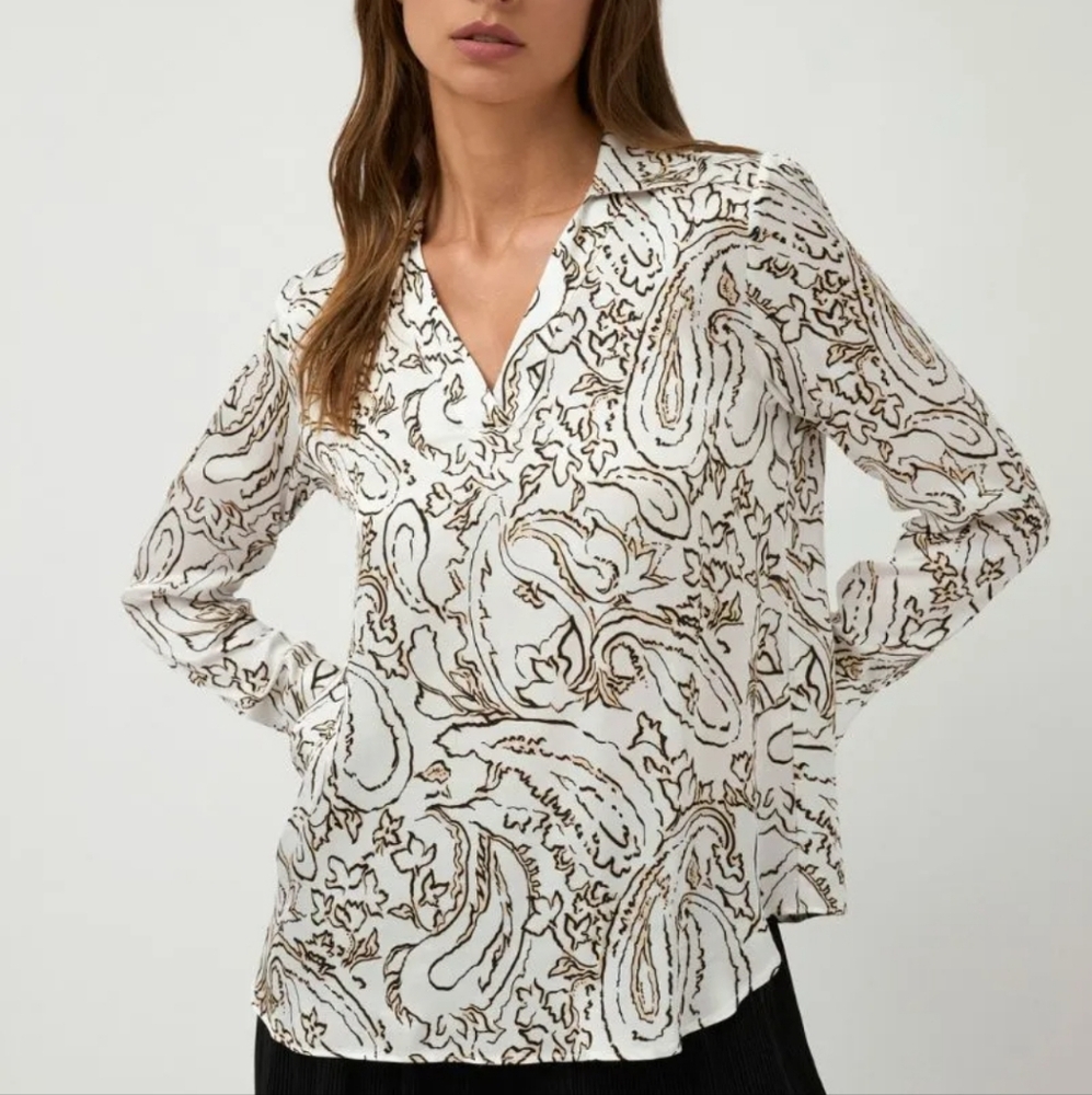 NWOT Lauren Ralph Lauren 100% Linen Top Size PL